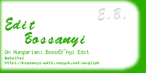 edit bossanyi business card